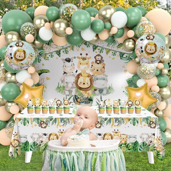 Baby Shower/Birthday Decoration Set for Boys or Girls - Neutral - Sage Green - Picture 5 of 6
